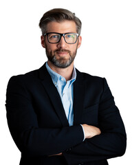 Handsome businessman studio portrait