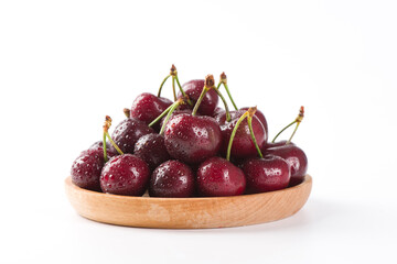  Cherries fruit isolated on white background. 