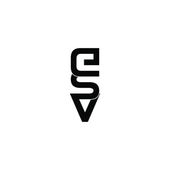 esv letter original monogram logo design