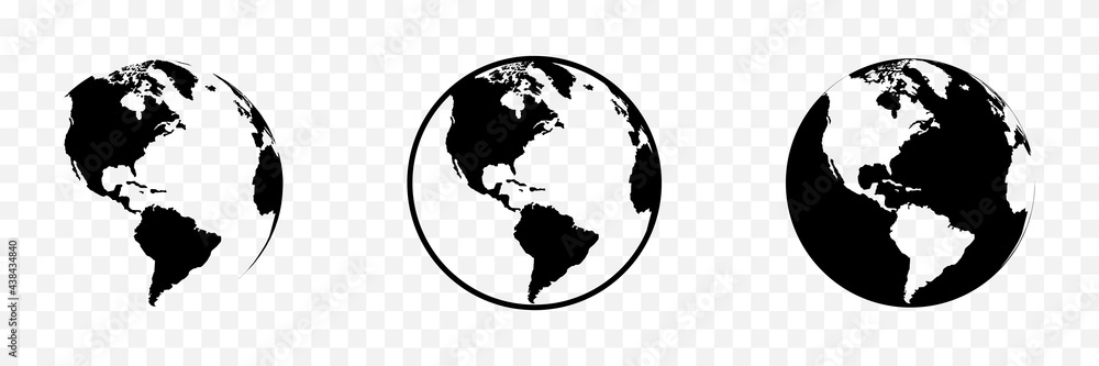 Canvas Prints earth globe. world map in circle. earth globes collection. world map in modern simple styles. earth 