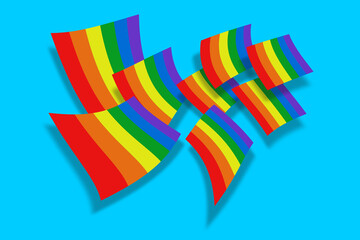 Flagi kolorowe LGBT