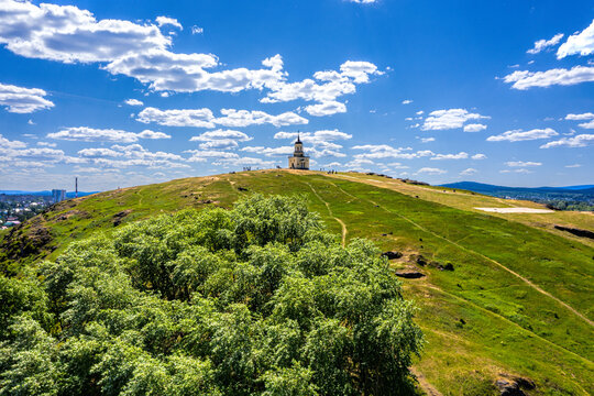 Watchtower at the top of Mount Lisya. Nizhny Tagil. Russia
