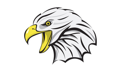 Eagle head mascot vector illustration