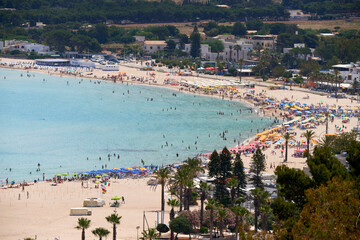 beach of San vito lo Capo Sicily Trapani, view from above in early summer