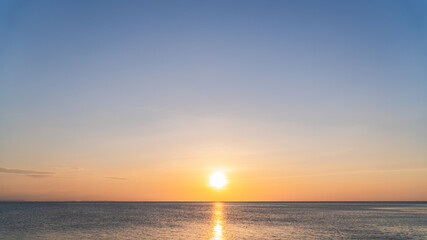 sunset over the sea