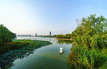 Obraz premium Asian city architecture in Nanjing
