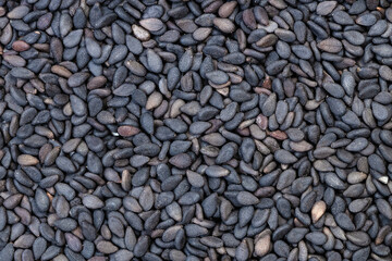 background - many black sesame seeds