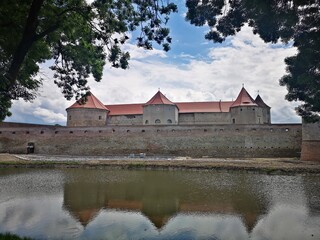 Fototapeta premium Fagaras medieval fortress in Brasov County - Transylvania Romania .