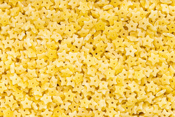 background - uncooked stelline pastina