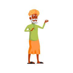 elderly indian man discussing with friend in garden cartoon vector. elderly indian man discussing with friend in garden character. isolated flat cartoon illustration