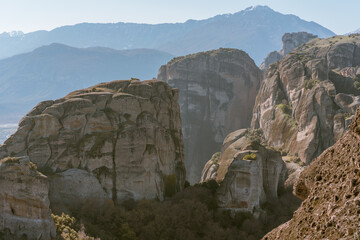 Mysterious rocks of Meteora, Greece is one of the gems of Greece. Rock pinnacles topped with a...