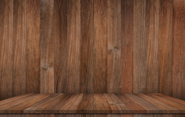 Empty wooden table for background