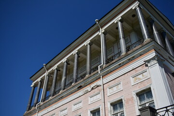 facade of an building with sky