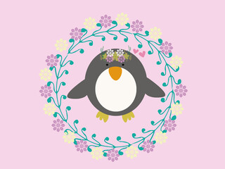 Cute Penguin Illustration