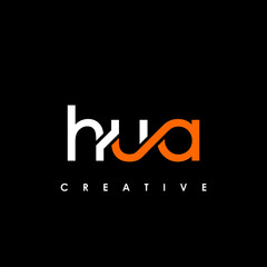 HUA Letter Initial Logo Design Template Vector Illustration