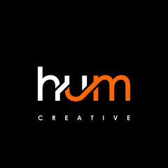 HUM Letter Initial Logo Design Template Vector Illustration