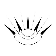 Symbol of eye. Vector illustration.