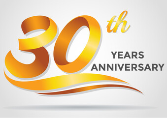 Anniversary emblems 30 anniversary template design