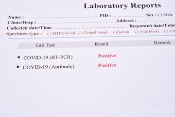 COVID-19 test results by using RT-PCR method and rapid test antibody method, the results both positive