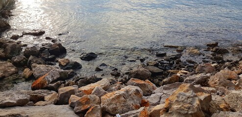 stones on the beach of croatia