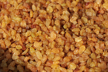 dried fruit background. raisins close up