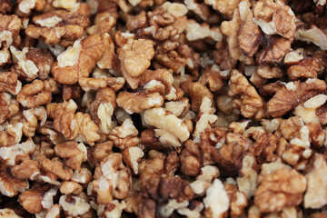 walnuts close up background