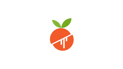 Creative Orange fruit sliced Logo Vector Design