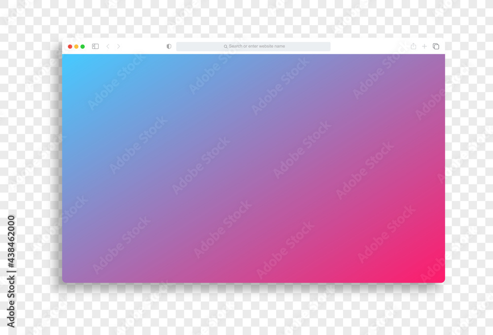 Poster web window screen mockup. internet empty page concept with shadow. website template design. mockup f