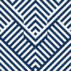 Abstract seamless pattern with blue white striped lines