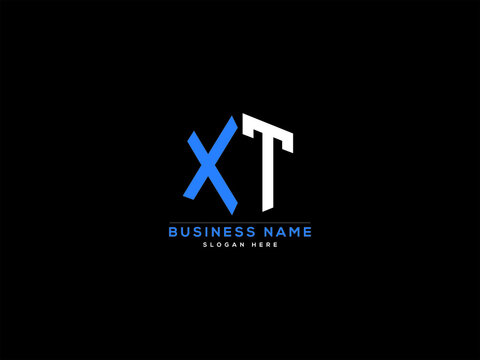 XT Letter Logo, xt logo image vector for business