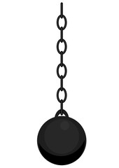 Wrecking ball with a chain svg