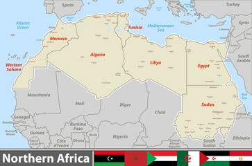 Map of Northern Africa