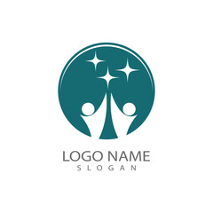 Community, network and social icon design template