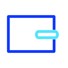 Two-color thin line wallet vector icon illustration on a white background.  Royalty-free and fully editable.