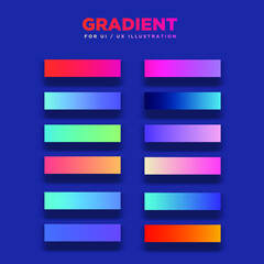 Gradient for UI / UX Illustration Design Modern. Gradient for Logo Modern, Landing Page, Background, Mobile Apps.