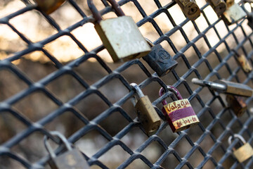 locks on a fence
