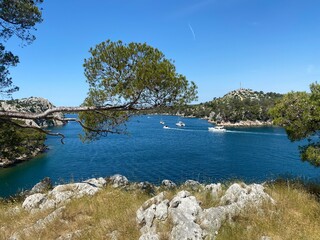 Promenade in Saint Anthony's channel near Sibenik, Croatia