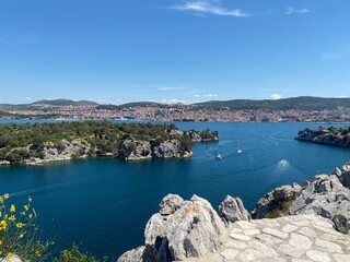 Fototapeta premium Promenade in Saint Anthony's channel near Sibenik, Croatia