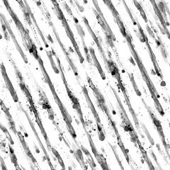 Black and white watercolor drop seamless pattern