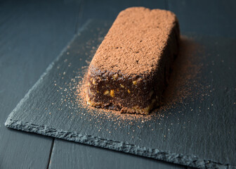 Delicious mosaic chocolate cake