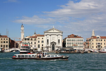 Fototapeta na wymiar Venice city architecture down town view sea