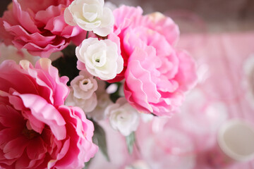 flowers background roses white and pink