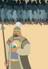 Qabanbai batyr before the battle