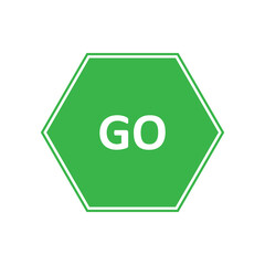 Go Green Sign. Go Sign. Road Go Sign. SVG Icon.
