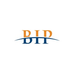 BIP initial overlapping movement swoosh horizon, logo design inspiration company