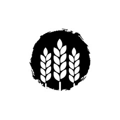 Wheat icon flat illustration for graphic and web design isolated on white background