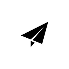 Paper Airplane, Fly Plane, Origami. Flat Vector Icon illustration. Simple black symbol on white background. Paper Airplane, Fly Plane, Origami sign design template for web and mobile UI element.