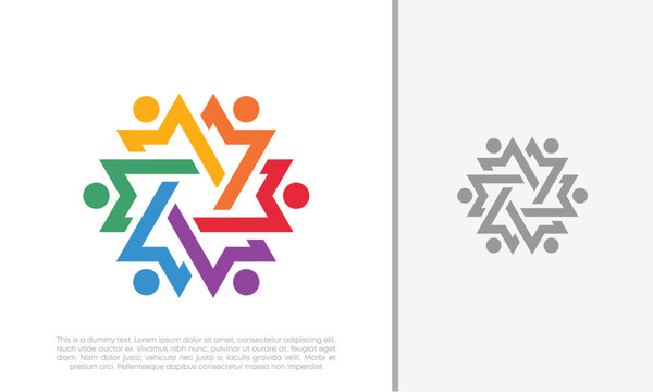 Global Community Logo Icon Elements Template. Community human Logo template vector. Community health care. Abstract Community logo
