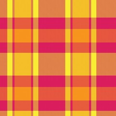 Yellow Asymmetric Plaid textured Seamless Pattern