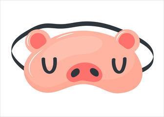 cute eye-to-eye mask. pig. cartoon style